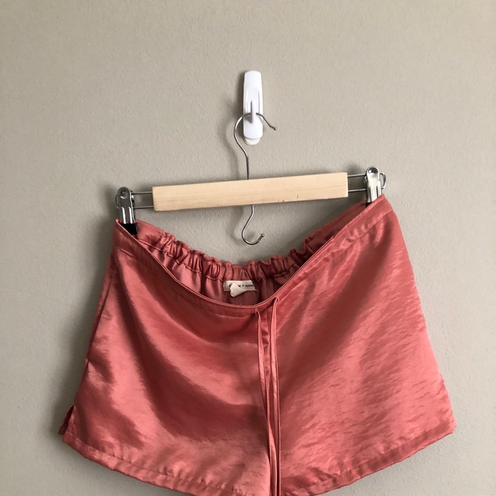 Satin pink shorts